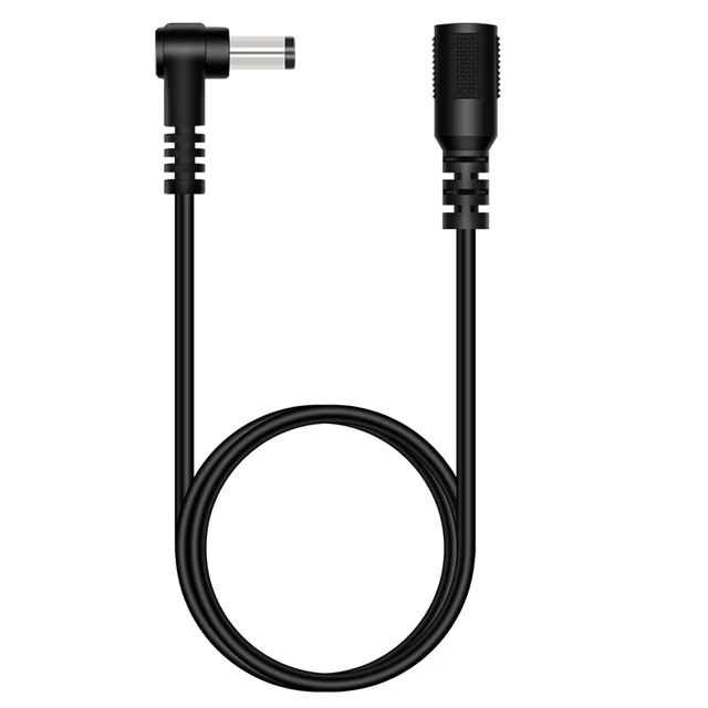 DC Power Extension Cable 5.5mm x 2.1mm 90 Degree Right Angle Male to Female Adapter CCTV Surveillance Security Camera LED Strip 1
