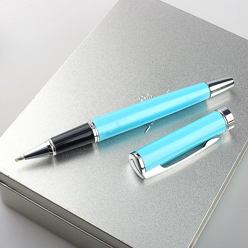 Rollerball Pen Silver Clip High Quality Metal Ballpoint Pens Luxury Business Writing Signing School Office