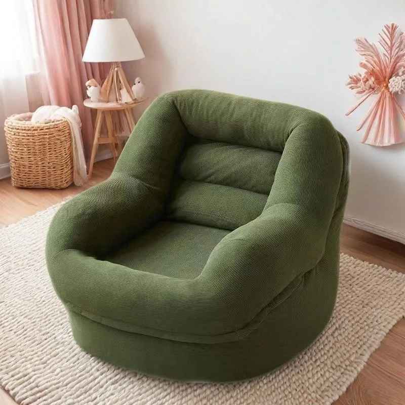 Lazy Tatami Sofa Trendy Single Seater For Bedroom Living Room Balcony French Compact Apartment Cozy Nook Casual Lounge Chair