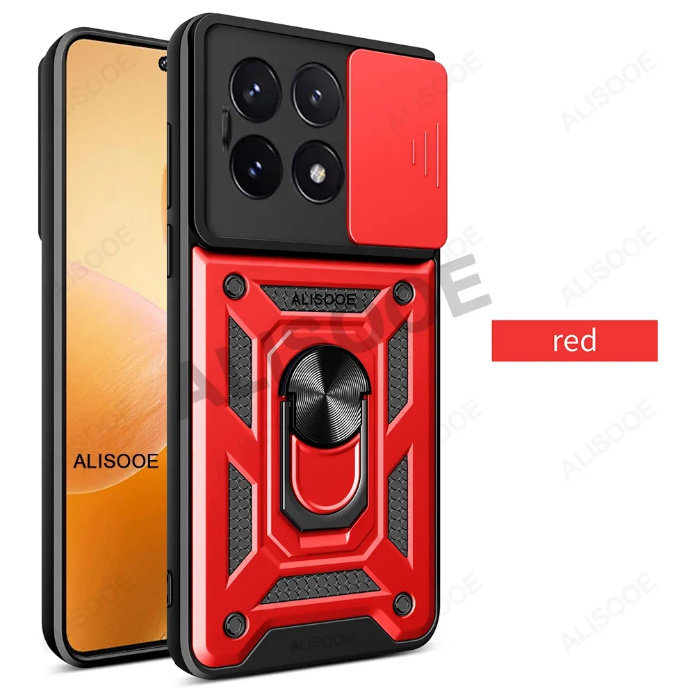 For Xiaomi Poco X6 Pro 5G Anti-Scratch Phone Cover Cross Texture Magnetic  Closing Leather Stand Case - Red Wholesale