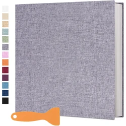 Elegant Large Photo Album with Self-Adhesive Pages (Grey)