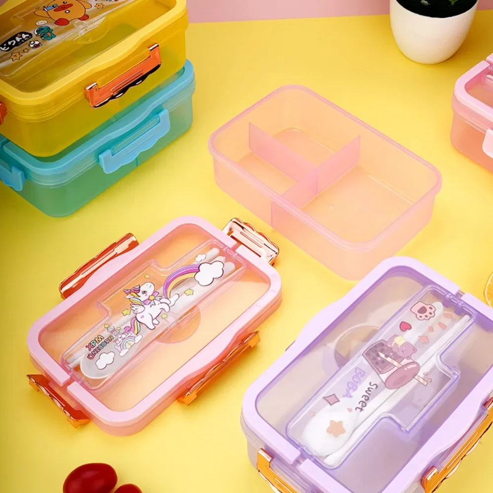 Lunchbox per studenti carino di grande capacità con scomparti Bento contenitore per alimenti per microonde piatti per bambini a tenuta stagna per bambini