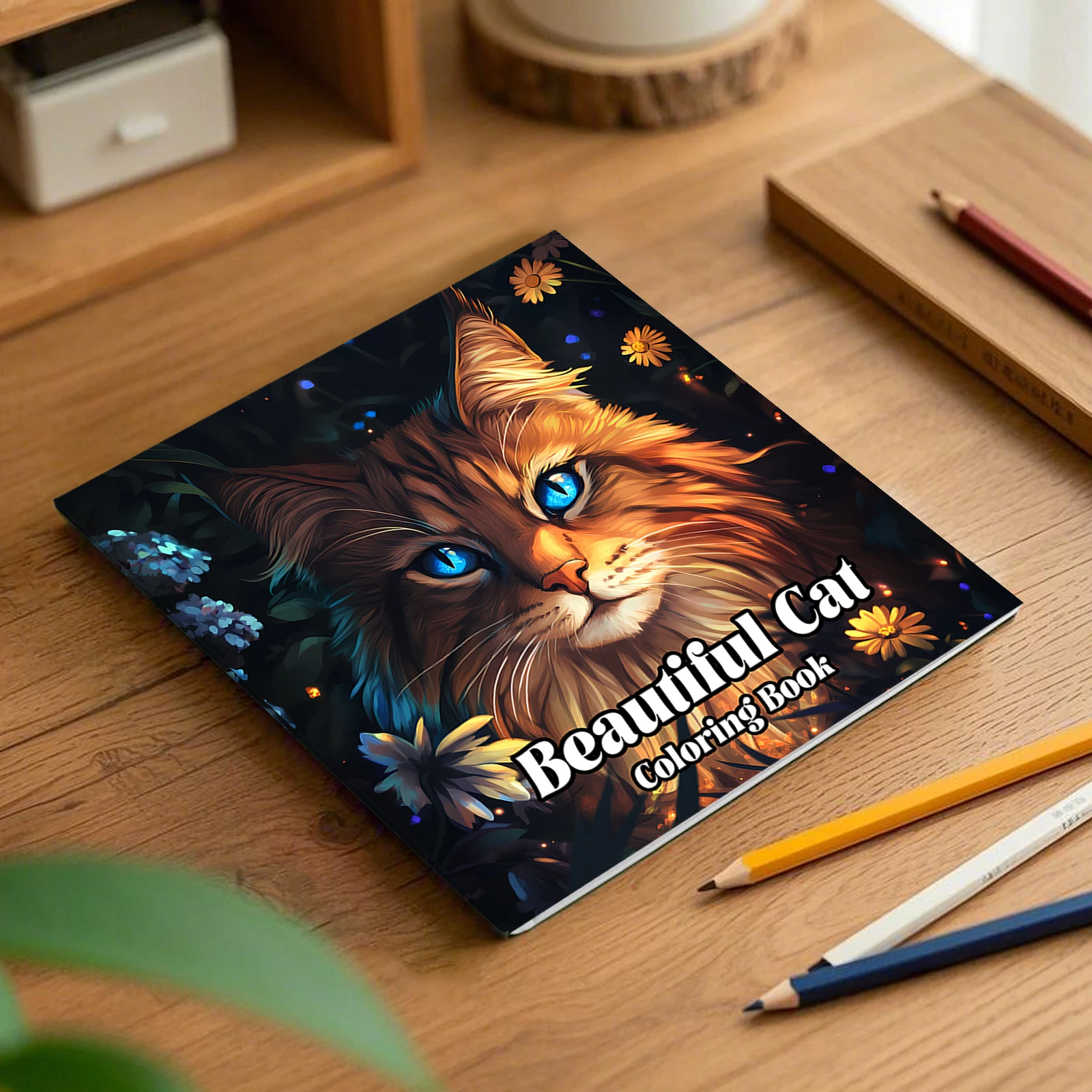 Adult Picture Book 24Pages Beautiful Cat Coloring Book Animal Patterns Gift For Holiday Birthday Party Graffiti Painting Drawing 2
