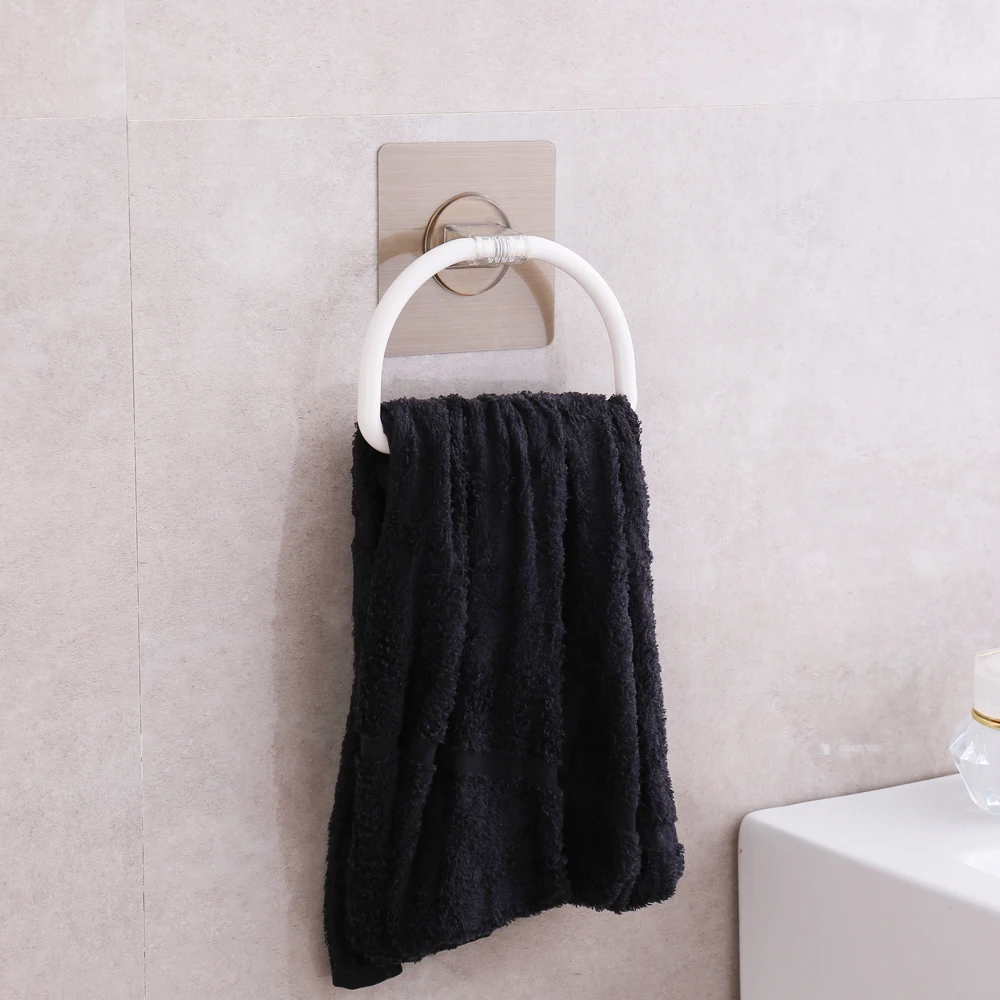 punching-free seamless towel rack bathroom towel ring