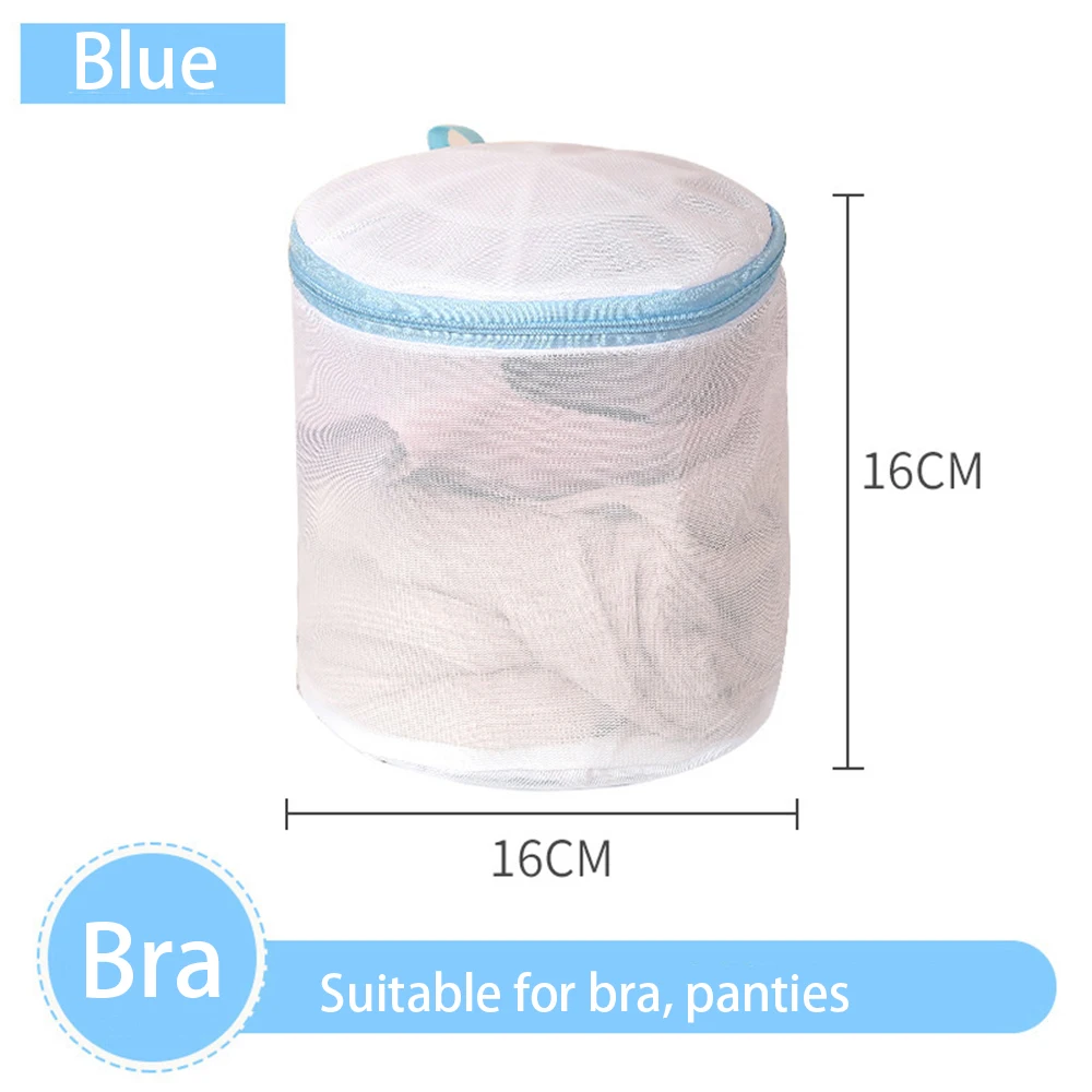 7pcs Laundry Bags Clothes Protect Bags For Washing Machine Travel Dirty Clothing Organize Laundry Basket Blue Zipper Washing Bag 6