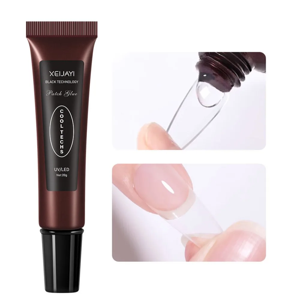 XEIJAYI20g 신기술 네일 팁 접착제 젤, 빠른 건조 투명 젤, UV LED 바니시 기능 소재, 아크릴 네일용 흡수