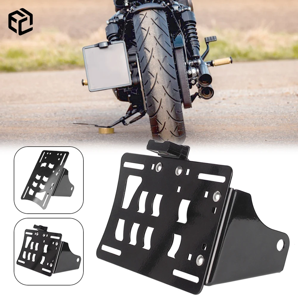 Motorcycle Rear License Side Plate Mount Number Holder Custom Stand For Harley Iron 883 Forty Eight Indian Scout motorcycle license plate holder license plate holder