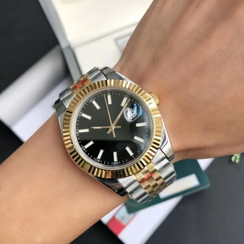 

Men's 904L Stainless Steel Automatic Watch Luxury Sapphire Waterproof Luminous Mechanical Date Silver Gold Black Blue