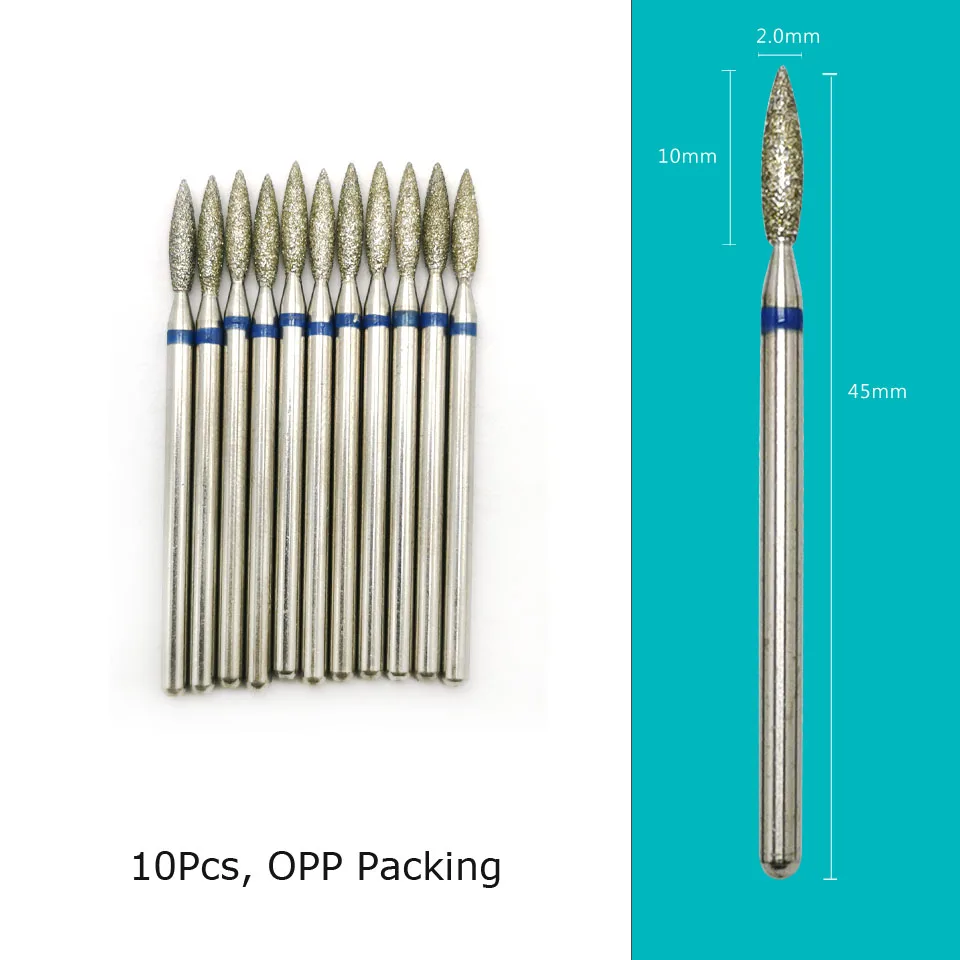 HYTOOS Nail Drill Bits Diamond Cutters for Manicure Cuticle Burr Milling Cutter for Pedicure Nails Accessories Tools 5