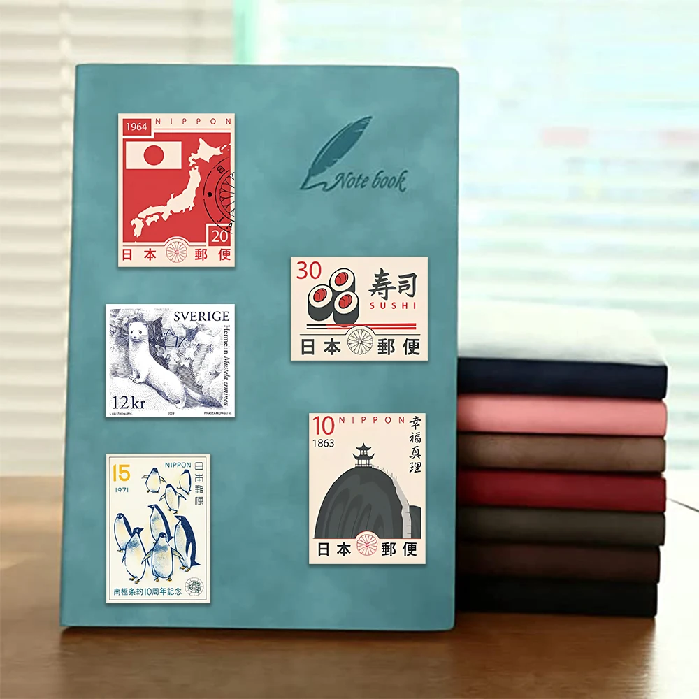 50 Stück Retro Tiere Stempel Vintage Vinyl wasserdichte Aufkleber Aufkleber für Wasser flasche Laptop Skateboard Scrap book Gepäck Kinder Spielzeug – Detail 3