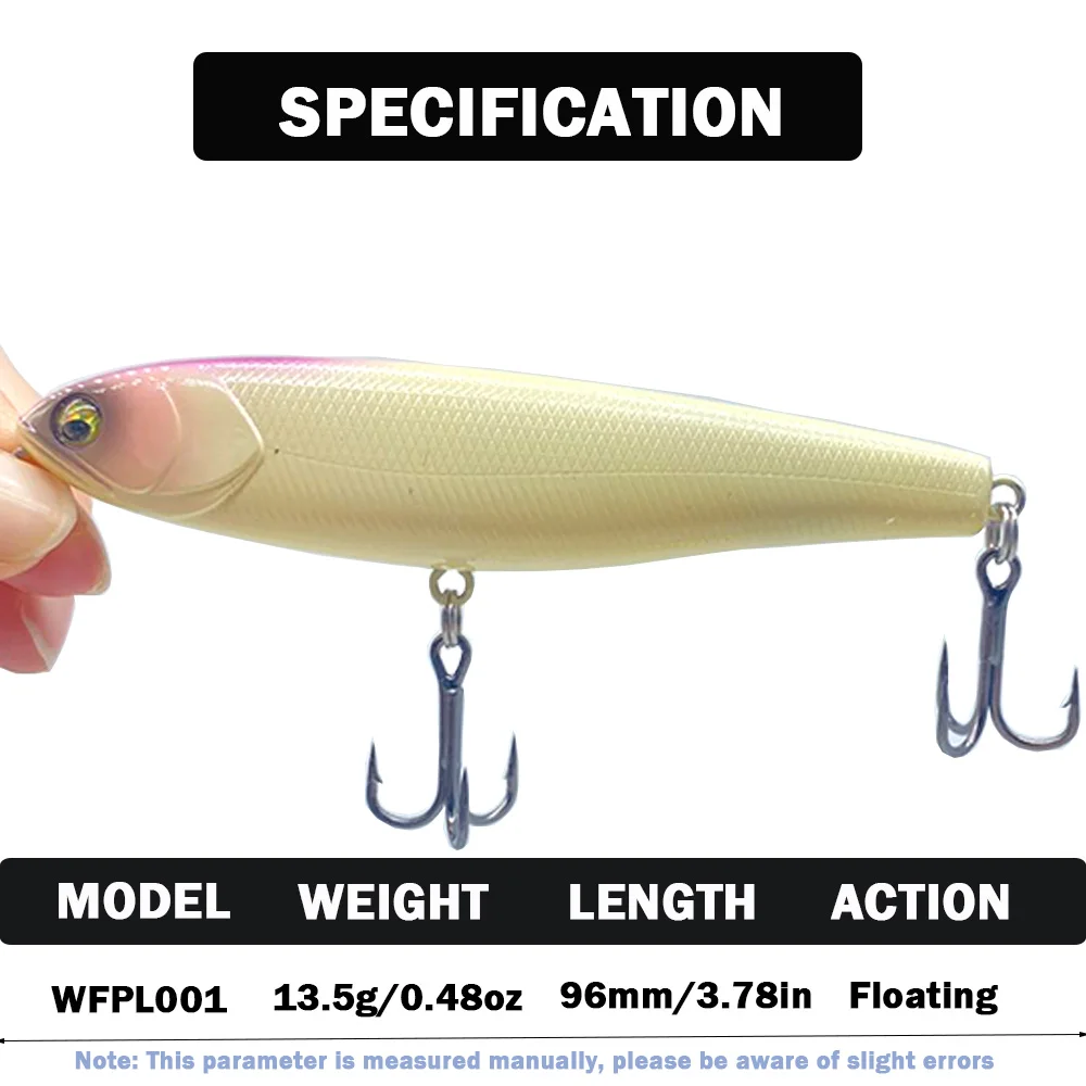 Topwater Pencil Fishing Lure Surface Bait Bass Fishing Tackle