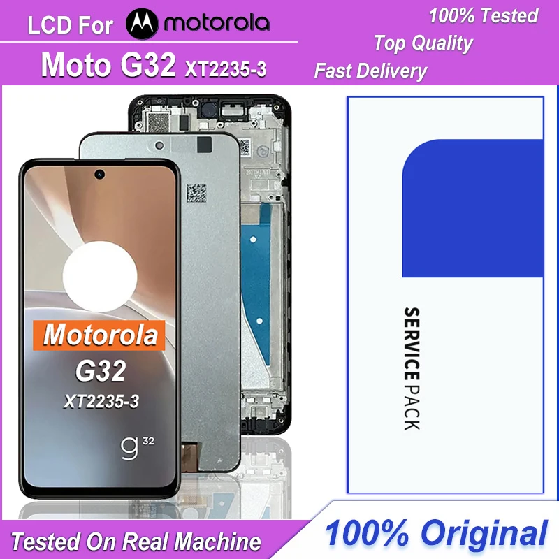 

Оригинальный ЖК-дисплей 6,5 дюйма для Motorola Moto G32, ЖК-дисплей с сенсорным экраном и дигитайзером в сборе для Moto G32, XT2235-2 дисплей