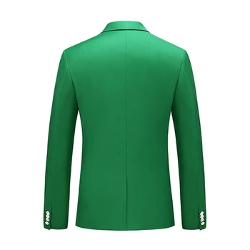 Bright Green Men's Suit Jacket, Stylish Slim Blazer, Wedding Party Dress Coat Suitable for All Seasons Asian Size M-5XL 6XL 2