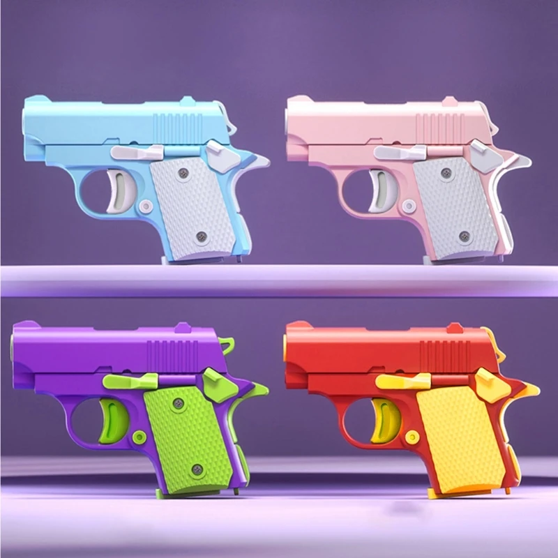 3D Printing Guns Fidgets Toy for Children Colorful Mini Guns Prank Toy Office Adult Sensory Stress Relief Boredom Toy 2