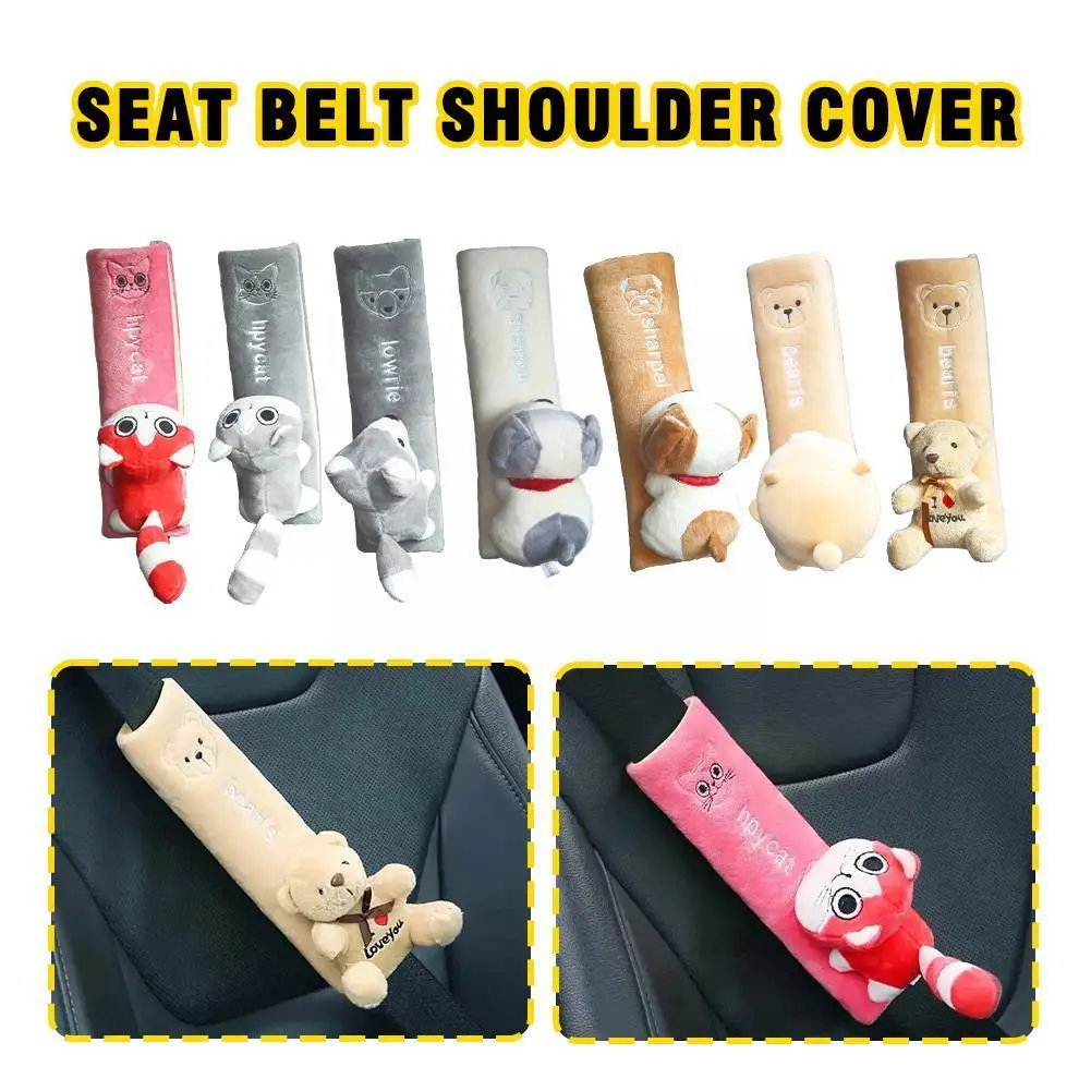 Car Seat Belt Shoulder Protection Cover Cute Personality Protection Shoulder Cartoon Safe Cover Supplies Interior Decoratio C0N7