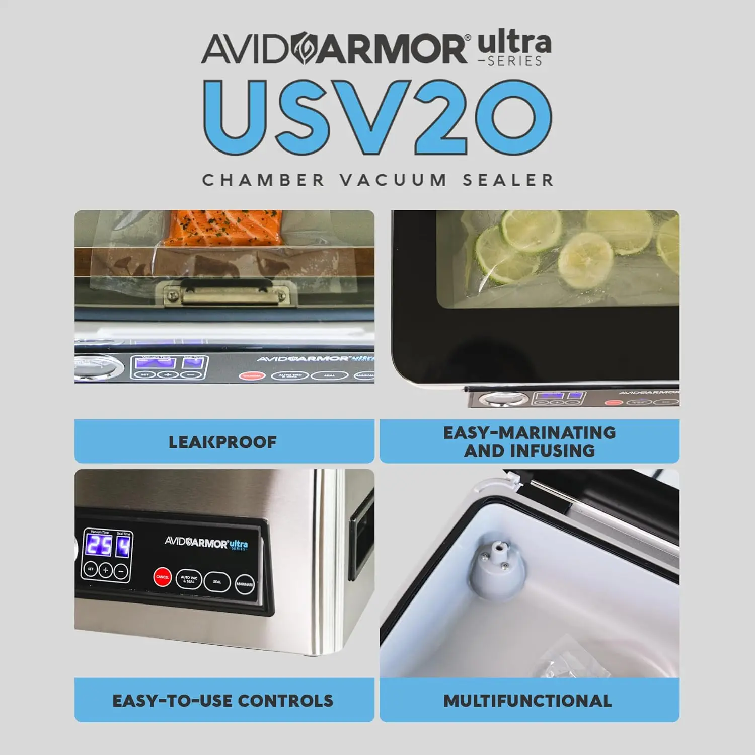 Ultra Series for Wet Foods, Meat Vacuum Packing Machine, Compact with 11.5-Inch 3