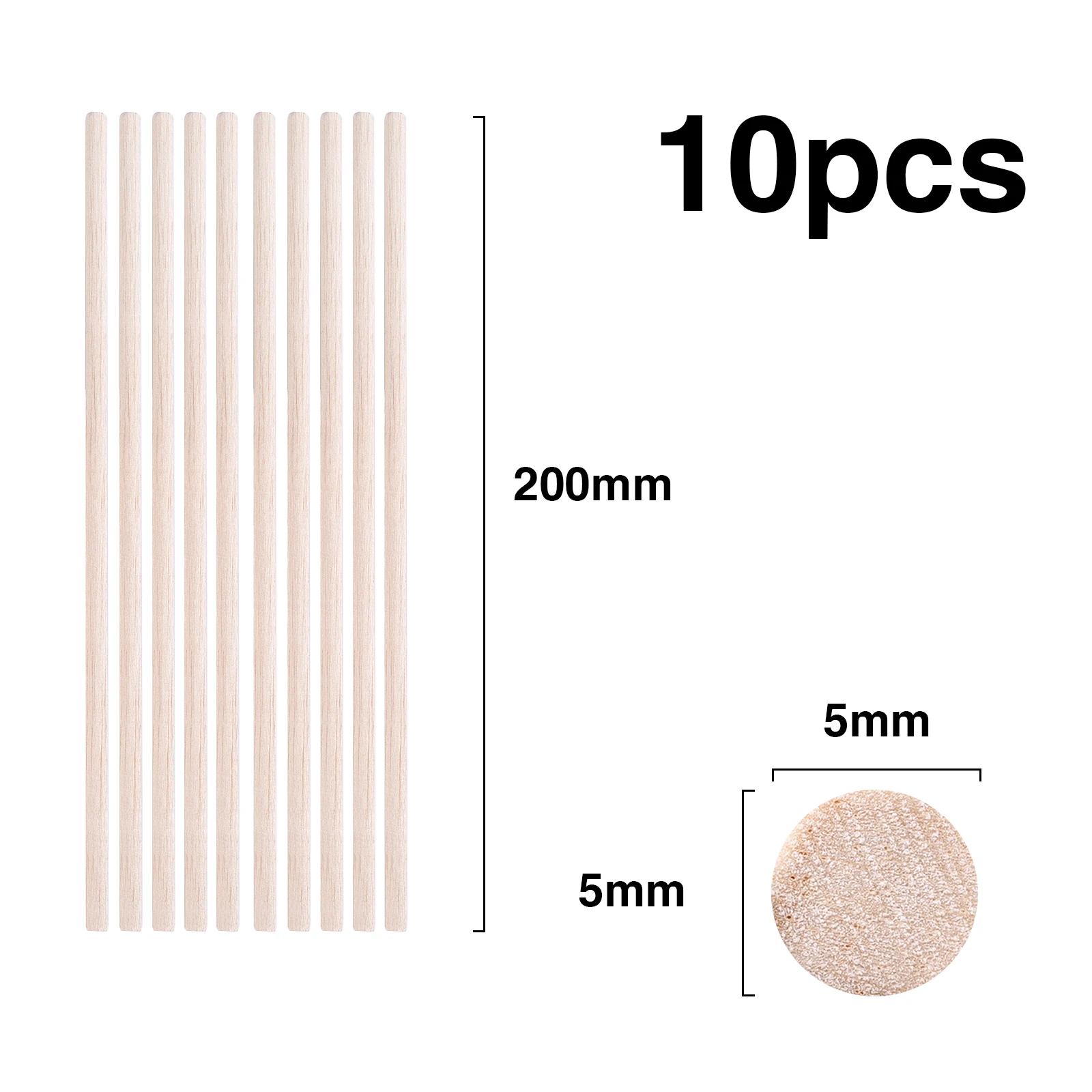 50 Bâtons De Bois De Balsa 300x6x6 Mm - Idéal Modélisme, Bricolage Et Décoration - 11