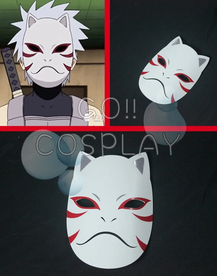 Compra online de Máscara de desenhos animados Tobi Obito Akatsuki Uchiha  Masquerade Cosplay Full Face Party Mask