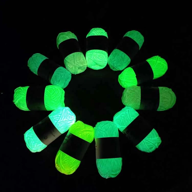 50g Functional Yarn Glow In The Dark Luminous Yarn Hand Knitting Carpet Sweater Wool Glowing Yarn DIY Kniting Yarn Accessories 2