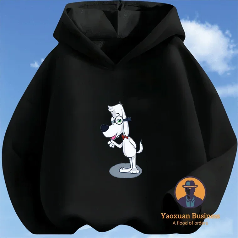 أنيق يبتسم الأصدقاء الموسم الأطفال الفتيان هوديي لطيف مطبوعة الكرتون يندبروف الدافئة الخريف الشتاء أنيق