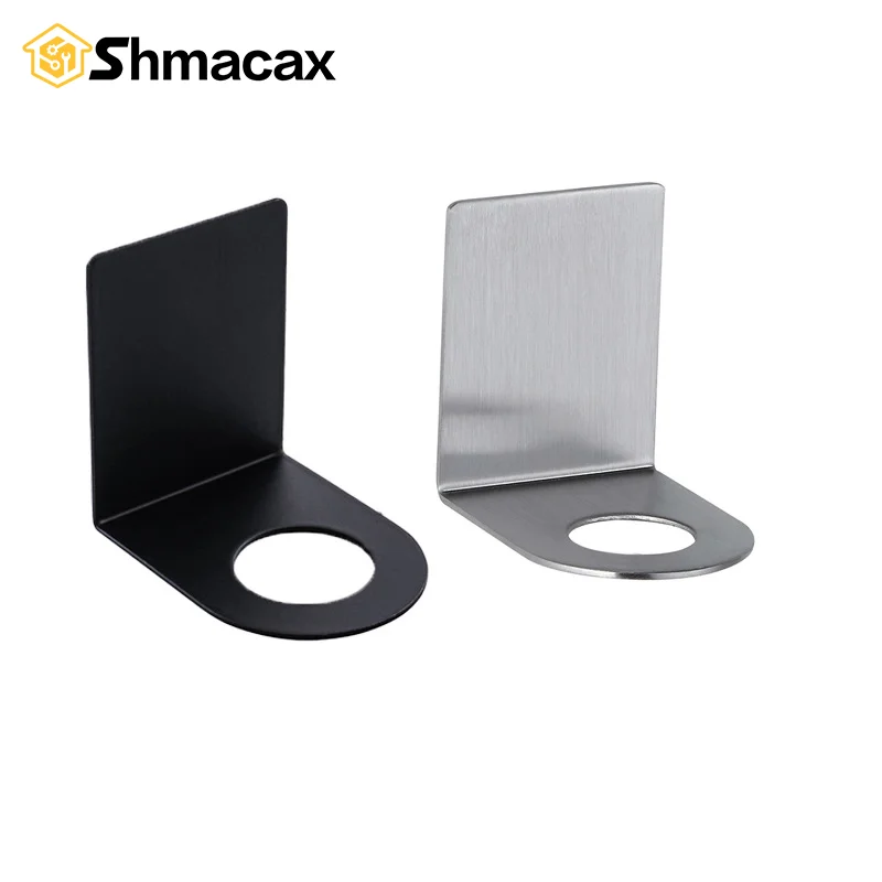 1PC Bottle Holder Durable Stainless Steel Bottle Hanger Stand Traceless Metal Hook Free of Punch Wall Mounted Soap Holder