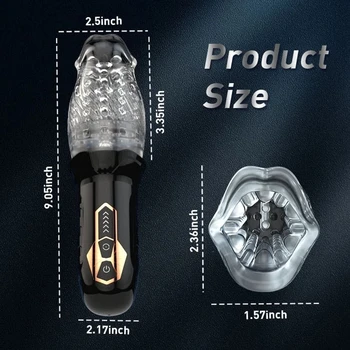 Automatic Male Masturbator Rotating Vibrating Penis Massager Vagina Pussy Glans Male Masturbation Oral Sex Toys for Men