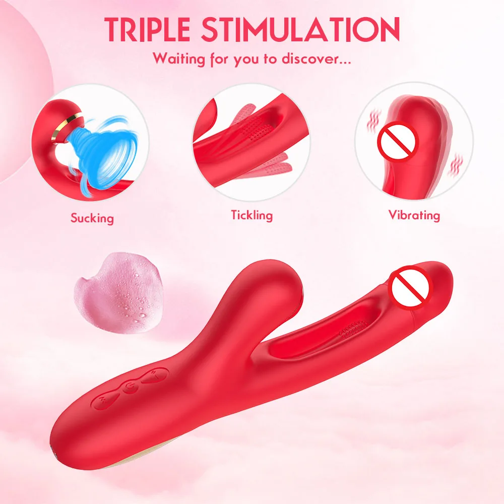 Tapping Patting Sucking Vibrator for Women Clit Sucker G-spot Clitoris Stimulator 21 Modes 3 in 1 Sex Toy Female Adults Goods