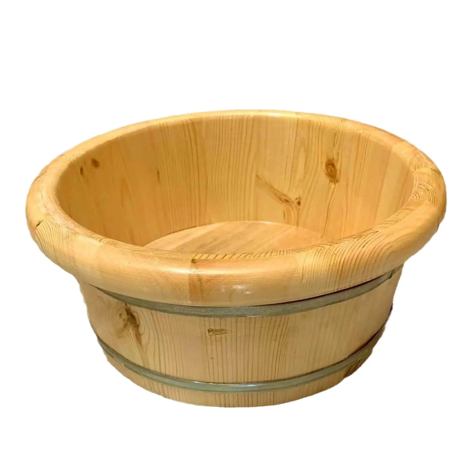 Wood Foot Bath, Portable SPA Multipurpose Pedicure Tub Washing Bowl Bucket, Foot Washing Barrel for Bathroom, Outdoor