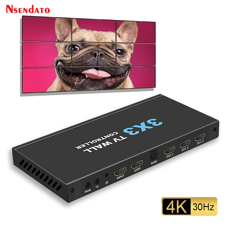 3X3 Video Wall Controller 4K Hdmi Tv Video Wall Controller Processore 2X2 2X3 2X4 3X2 4X1 4X2 9 Vie Schermo Hdmi Tv Splicer Box