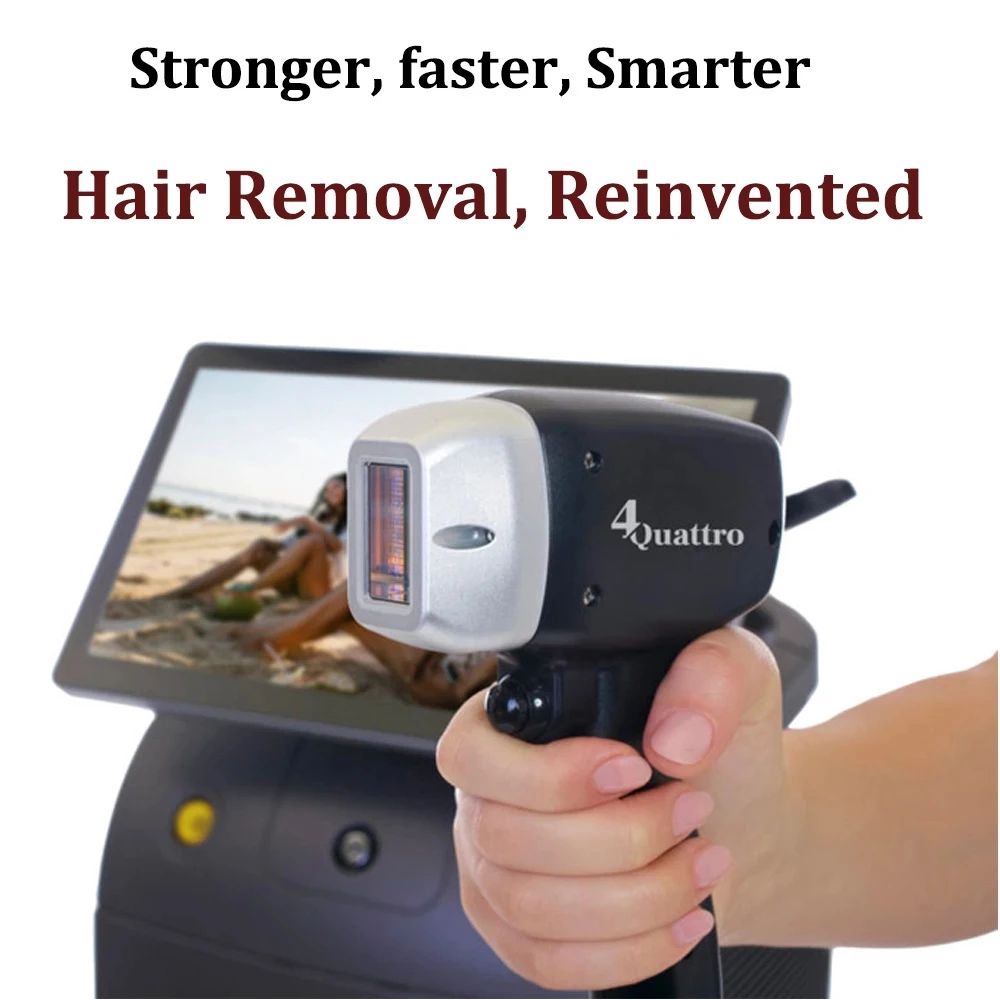 Ice Titanium Soprano Instrument Painless Permanent Epilator 755 808 1064 Triple Wavelength Diode Laser Hair Removal Machine | Бытовая