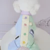 Thiened Fce Dog Clothes Four Legs Windproof Cotton Autumn Winter Clothes for Small Dogs Teddy Pet Clothes with Heart Bule 5
