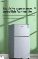 HTT  first-class energy-saving small refrigerator, mini power-saving office double-door refrigerator for small dormitory rental 4