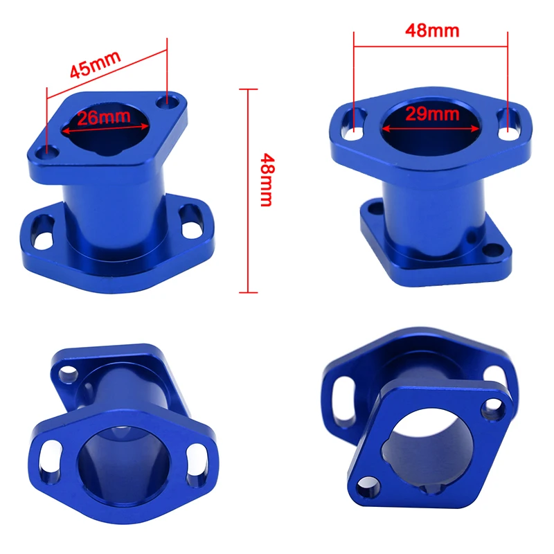 Intake Manifold Carburetor For Roundslide Carburetor Mikuni 26mm 29mm 125cc 140cc 150cc 160cc 200cc VM22/PZ19/26 - - Racext 21