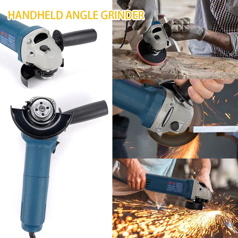 

11000rpm 1000W Electric Angle Grinder Pure Copper Motor Grinding Machine Grinding Cutting Polishing Tools For Wood Metal