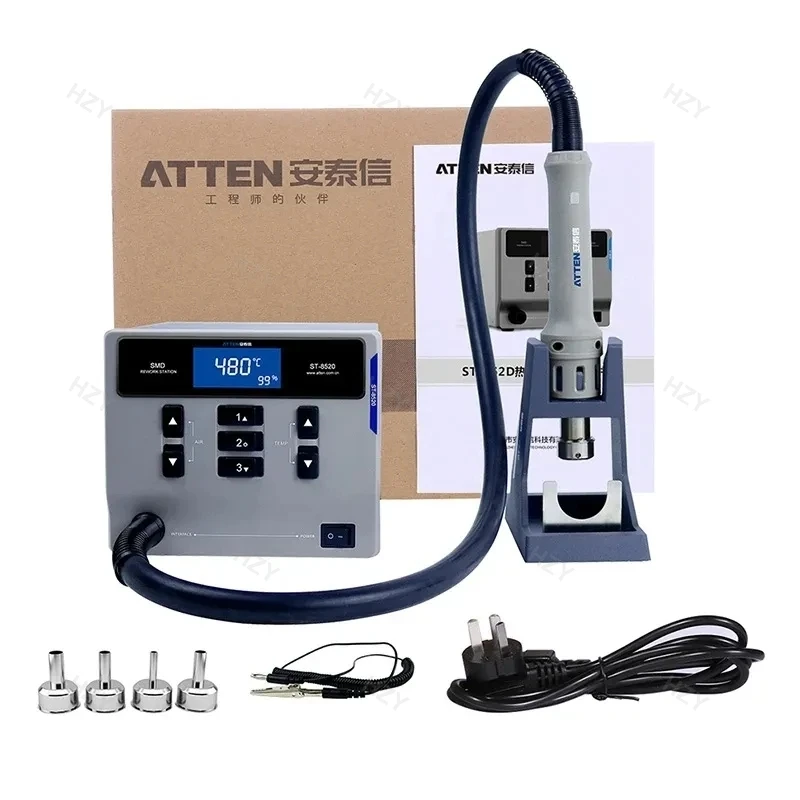 ATTEN ST-862D Lead-free Hot Air Gun Soldering Station Intelligent Digital Display 1000W Rework Station for PCB Chip Repair 1000W 2