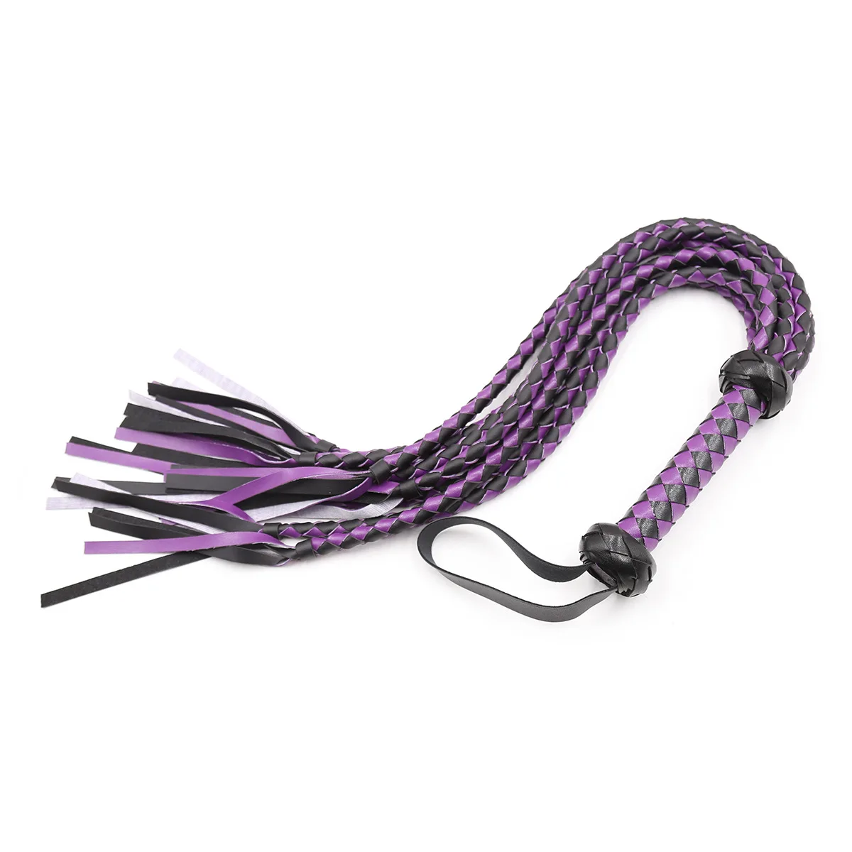 30" Leather Horse Crop, Purple and Black Riding Crop Whip, Faux Leather Crop Whips, Leather Horse Crop Whip for Couples 6