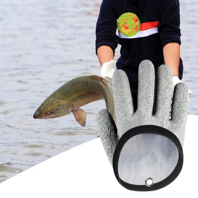 1Pc Wear-resistant Hanging Hole Cozy Cut Resistant Fish Grip Gloves Outdoor Fishing  Catch Fish Gloves Sea Fishing Gloves - AliExpress