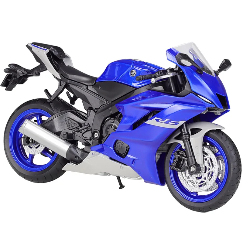WELLY 1:12 2020 Yamaha YZF-R6 Alloy Motorcycle Model Simulation Diecast Metal Street Motorcycle Model Collection Children Gift 5