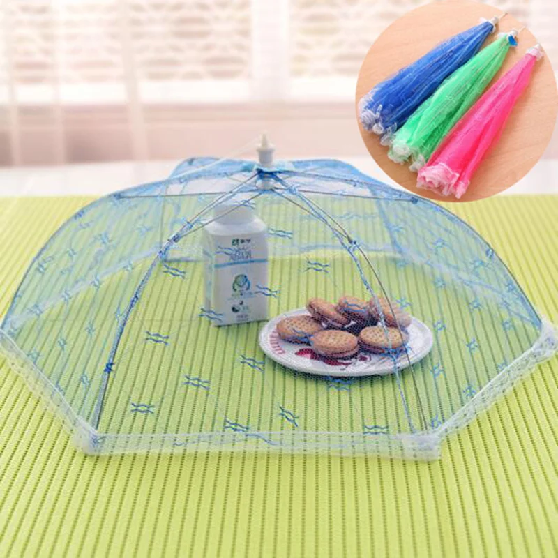 Mesh Folding Insect Cover Food Protective Umbrella Cover J2P9 