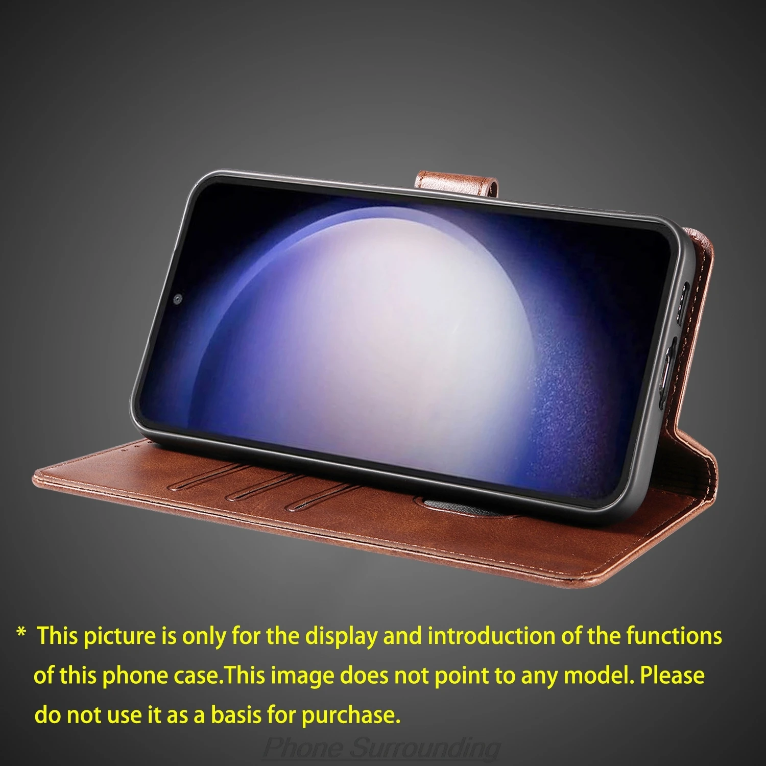 Premium PU Leather Wallet Flip Case - Elegant Protective Cover and Holster