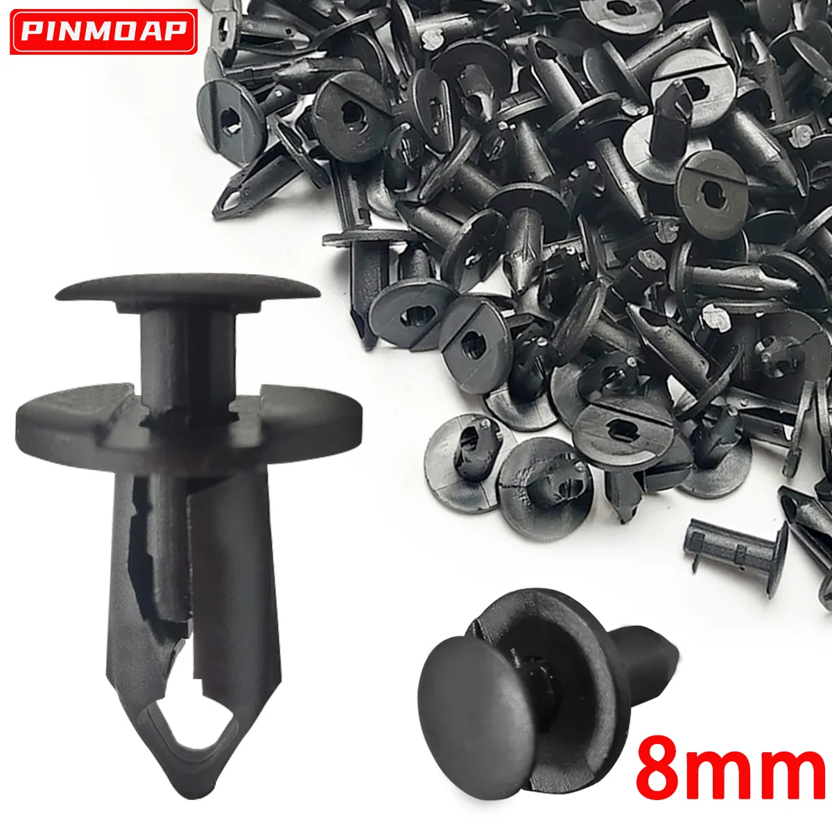 Car Fastener Clip 8mm Hole Nylon Plastic Rivet Fastener Screw Car Bumper Mudguard Buckle Parts
