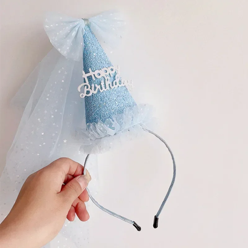 Birthday Party Glitter Birthday Hat Fairy Hair Hoop Party Decor Kids Girl Favor Headwear party hat birthday headband set