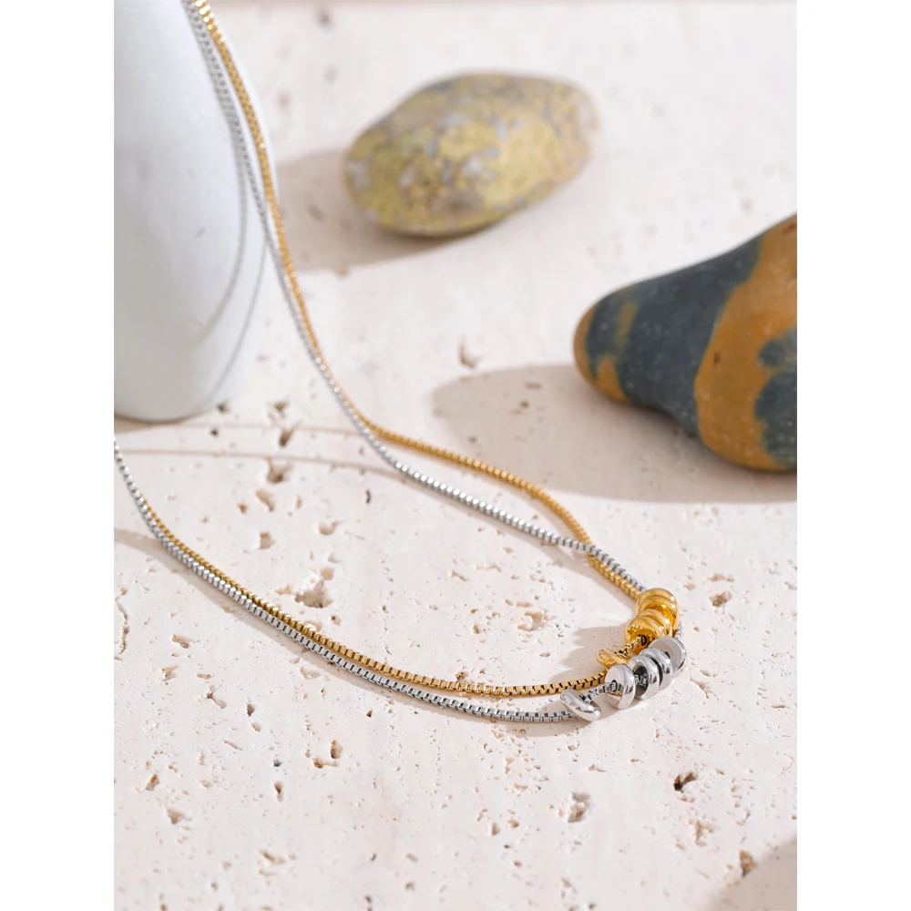 Yhpup Zirconia Necklace 316L Stainless Steel