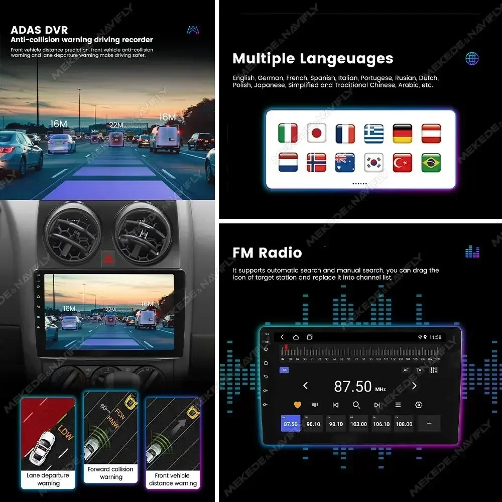 Android 14 Carplay android auto For Benz B200 A-Class W169 B-Class W245 2004-2011 car intelligent system Multimedia Player GPS