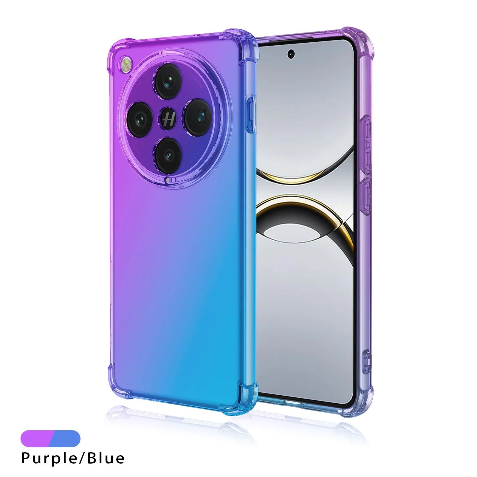 Shockproof Transparent Gradient TPU Protective Phone Case Cover