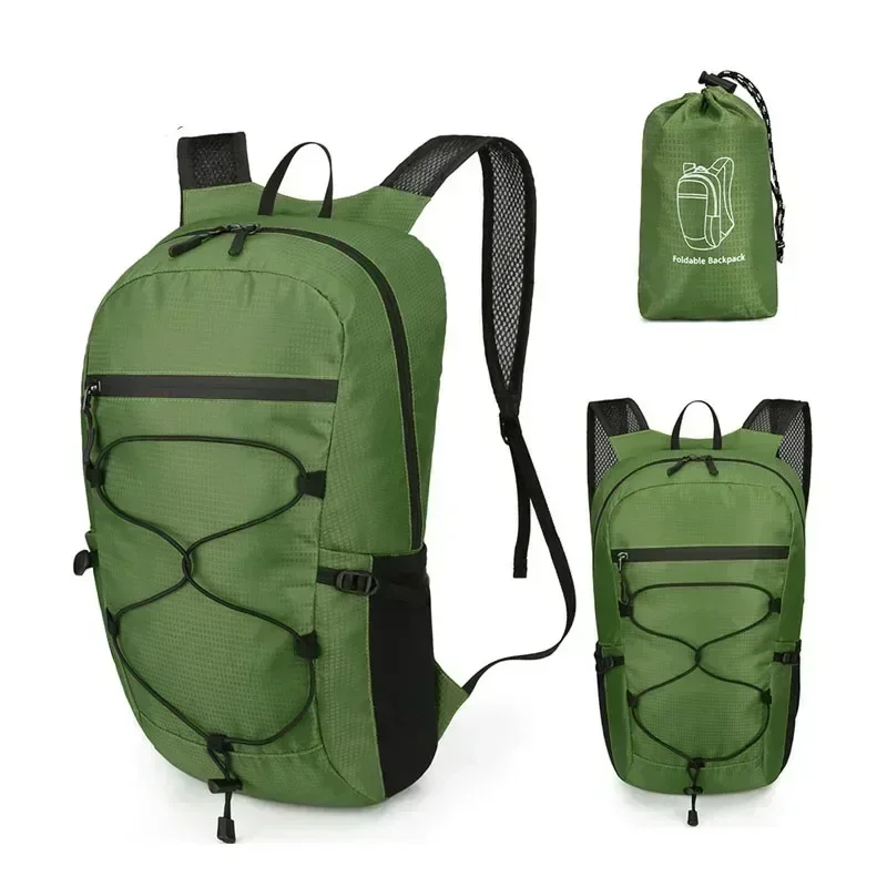 Zaino Pieghevole Impermeabile 20L Leggero - Da Trekking E Viaggio - 0,2 Kg Con Custodia - 5