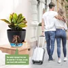 Large Self Watering Pots, 12/10/9 Plastic Planters with High Drainage Holes and Deep Reservoir 6