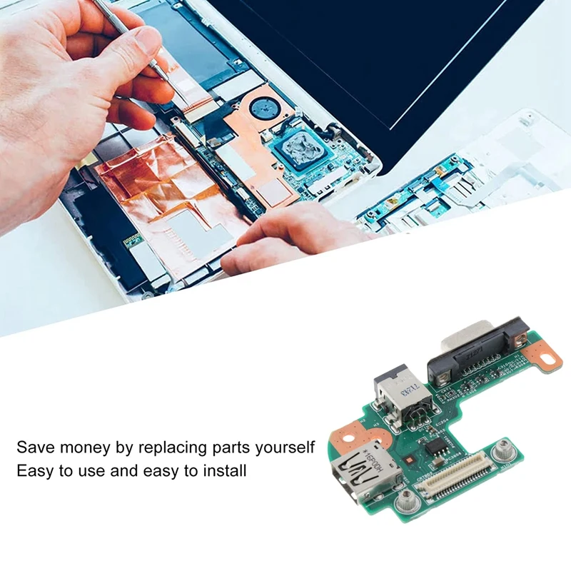 노트북 내장 전원 보드, Dell P17F N5110 V3550 M5110 용 전원 보드, USB + VGA 인터페이스 보드 교체