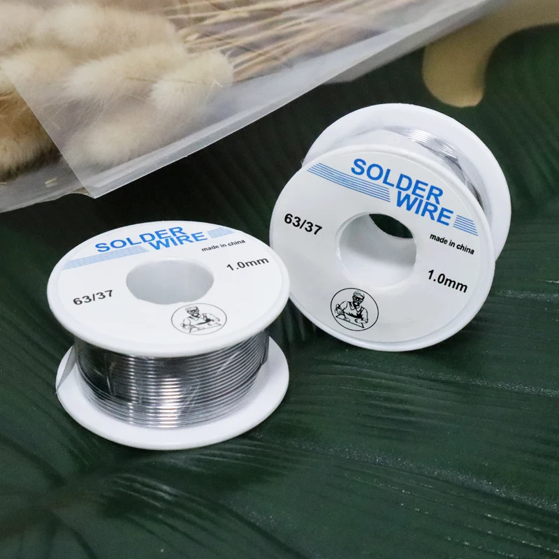 Solder Wire 50g 1.0mm/0.8mm Flux Rosin Core Weldring Tin Lead Roll Soldering Wire Tin Melt Rosin Roll No-clean FLUX 2.0% soldering wire soldering tin wire welding wires