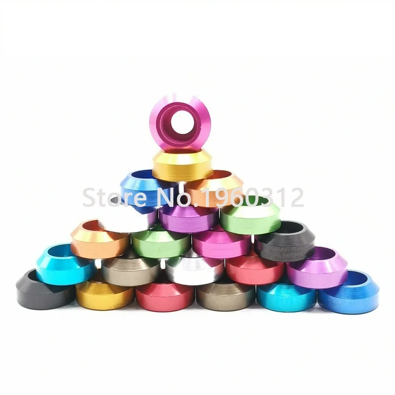 Cap Head Aluminum Washer M2 M2.5 M3 M4 M5 M6 M8 Corlorful Aluminum Alloy Cap Head Gasket 5-10pcs for RC parts
